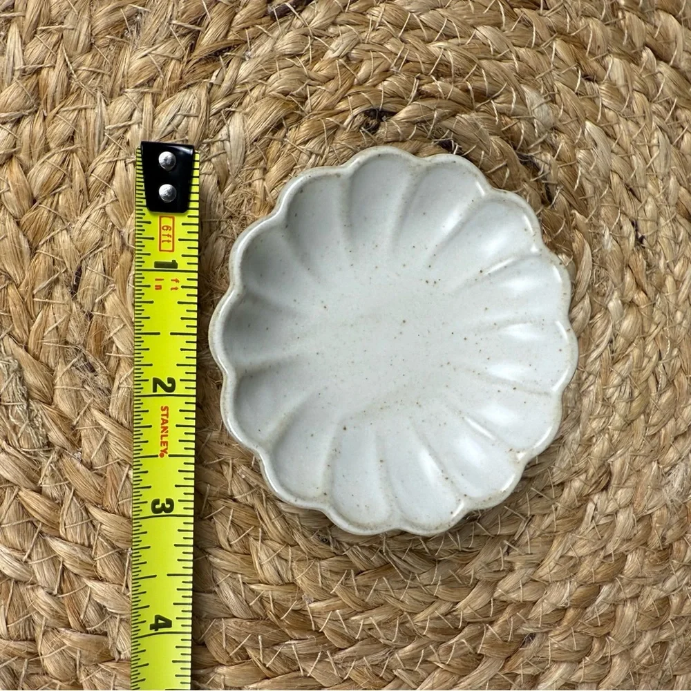 Hearth & Hand with Magnolia Fluted Ceramic Trinket Dish in Vintage Cream NEW